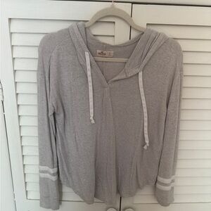 Hollister Gray Long Sleeve Relaxed Hoodie
